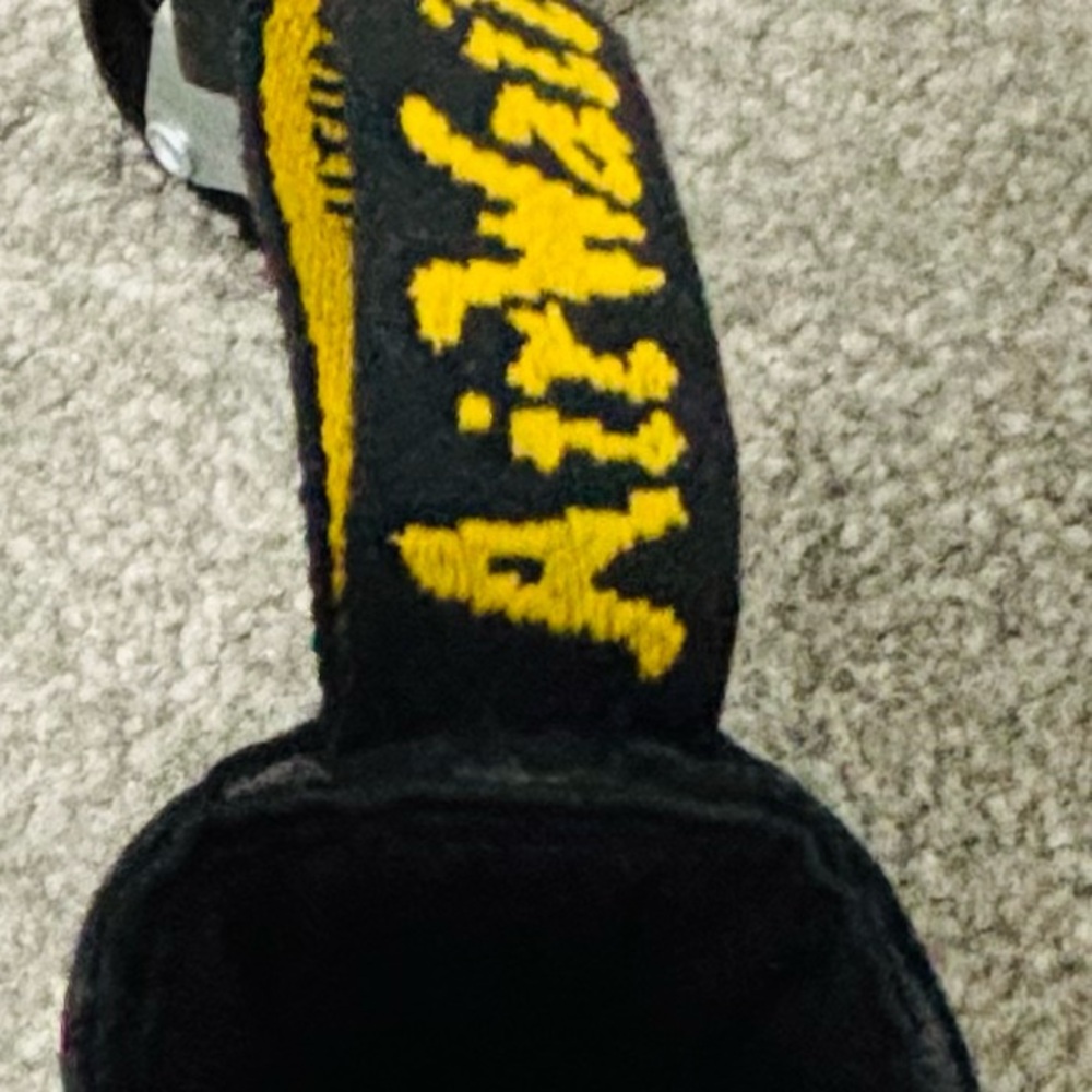 Dr. Martens Black and Yellow Ankle Boots